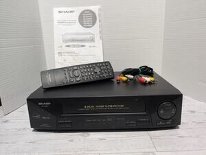 Sharp VC-A410U 4-Head VHS VCR Player Recorder W/ Manual & Remote READ
